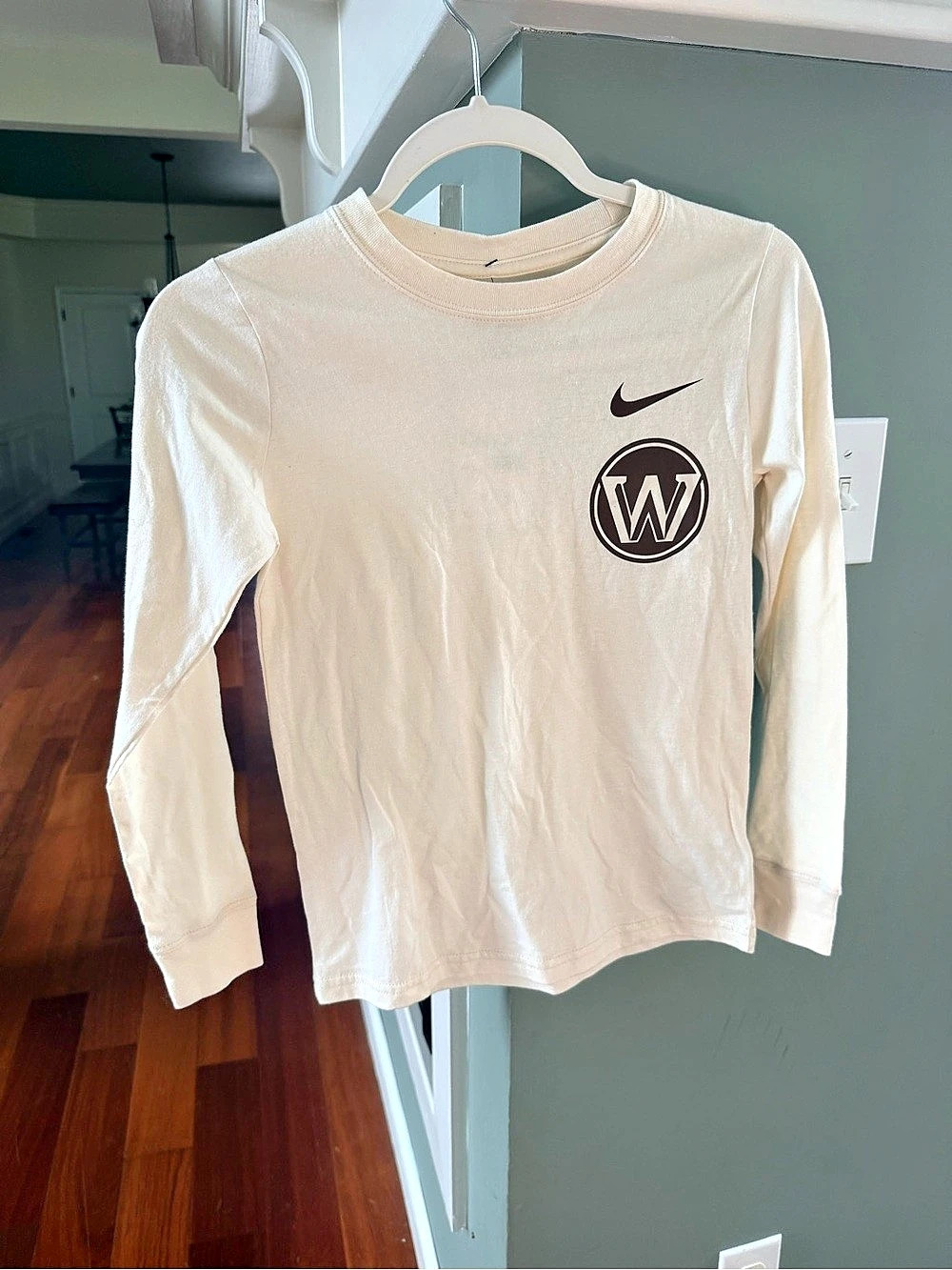 Nike The Nike Tee Boys Long Sleeve Tee White Boys S-8 NWT
